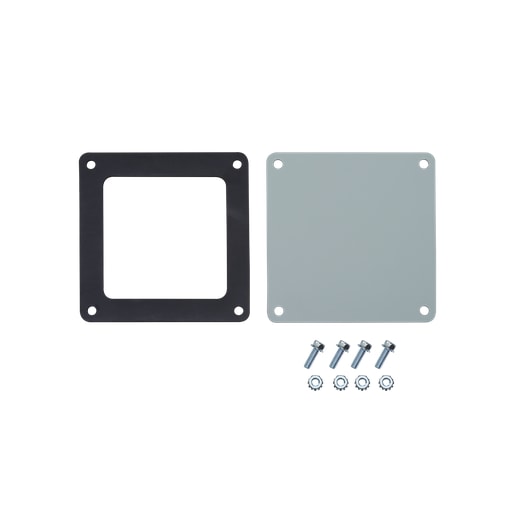 Hoffman F22WP Closure Plate, 2.5" x 2.5", Gray, Steel