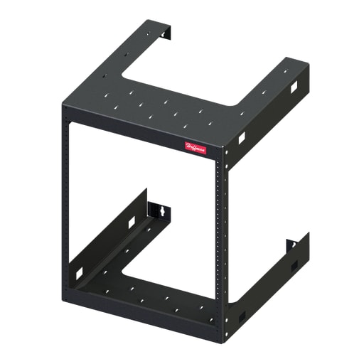nVent Hoffman - Hoffman E19FWM12U20 19-in. Fixed Wall-Mount Rack, 19in, 12U, Black, Steel