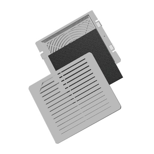 nVent Hoffman - Hoffman TEP4 Exhaust Grille, 4", Light Gray, ABS