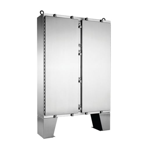 nVent Hoffman - Hoffman A62H6012SS6LP Two-Door with Floor Stands, Type 4X, 62.06" x 60.06" x 12.06", SS Type 316L