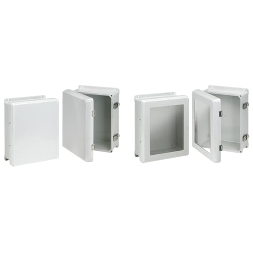 nVent Hoffman - Hoffman HJ1210HWPL2LG Flat Cover with Latches, Type 4X, 11.68x 9.69x 4.62, Fiberglass