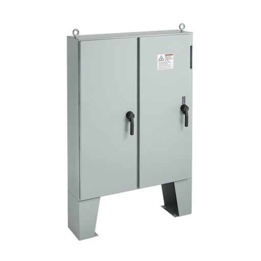 nVent Hoffman - Hoffman A72CPX7212LPFTCG Two-Door with Floor Stands Disconnect Enclosure, Type 12, 72.12x72.50x12.12, G