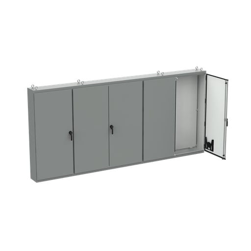 nVent Hoffman - Hoffman A86M5E20 Free-Stand, Multi-Door, Type 12, 86.12" x 187" x 20.12", Steel