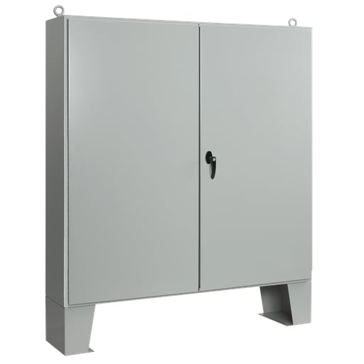 nVent Hoffman - Hoffman A544208LP Two-Door with Floor Stands, Type 12, 54.06" x 42.06" x 8.06", Steel