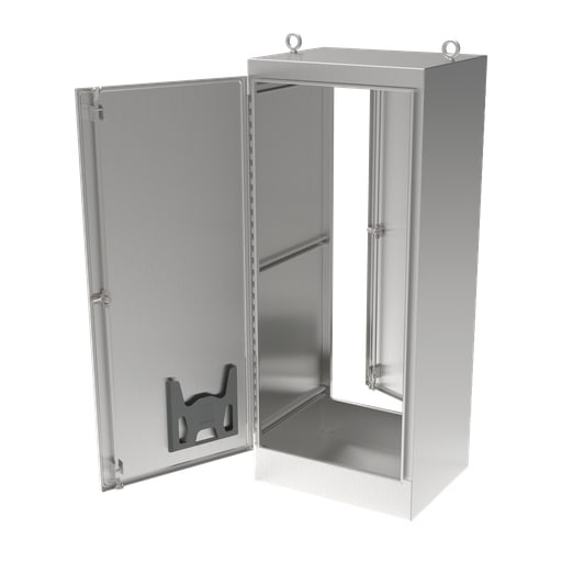 nVent Hoffman - Hoffman A723636SSFSDAN4 Free-Stand Single and Dual Access with 3-Point Latches, Type 4X, 72.06" x 36.06" x 36.06", SS Type 304