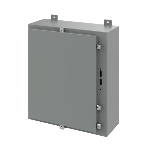 nVent Hoffman - Hoffman A24HS2108LP Disconnect Enclosure with Clamps, Type 4, 24" x 21.38" x 8", Gray, Steel