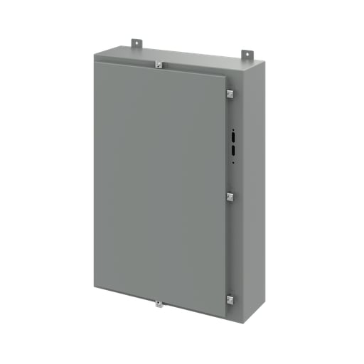 nVent Hoffman - Hoffman A36HS2508LP Disconnect Enclosure with Clamps, Type 4, 36" x 25.38" x 8", Gray, Steel