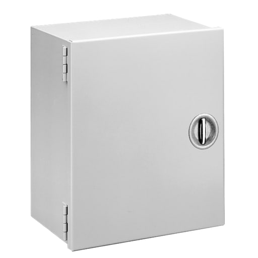 nVent Hoffman - Hoffman A20N206LP Hinged-Cover with Recessed Handle, Type 1, 20" x 20" x 6.62, Gray, Steel