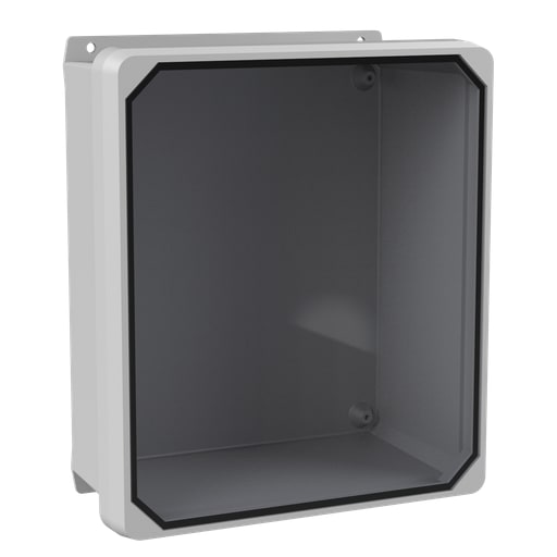 nVent Hoffman - Hoffman CHJ1412HWPL2LG Flat Clear Cover with Latches, Type 4X, 13.81x 11.81x 5.99, Fiberglass