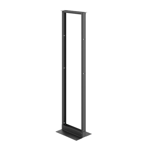 nVent Hoffman - Hoffman EDR19FM45U 2-Post Open Frame Rack, 84" x 20.25" x 15", Black, Aluminum