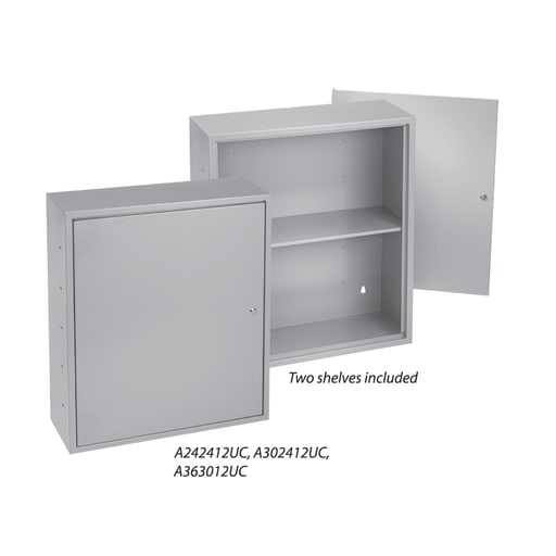 nVent Hoffman - Hoffman A242412UC 24 x 24 x 12 Inch Painted Steel NEMA 1 Locking Utility Cabinet