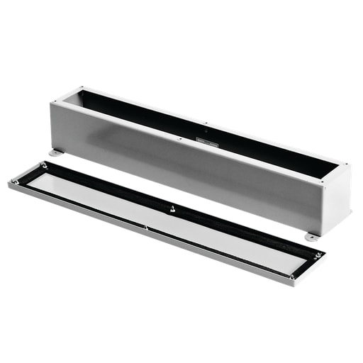 nVent Hoffman - Hoffman F4418SC Screw Cover Wiring Trough, NEMA Type 12, 4" x 4" x 18", Gray, Steel