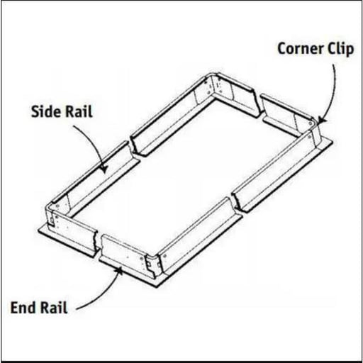 Colum - Add To Dualite - Current FK14 1x4 Single Flange Kit, for LED Flat Panel Fixture