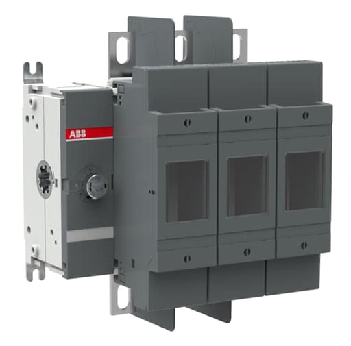 ABB Low Voltage - ABB OS200J03 200 Amp 600 Volt 3-Pole Din Rail Mount Front Operated Fusible Disconnect Switch