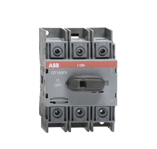 ABB Low Voltage - ABB OT100F3 600 VAC 100 Amp 3-Pole Open Non-Fusible Disconnect Switch