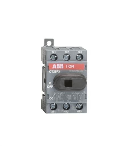 ABB Low Voltage - ABB OT25F3 600 VAC 30 Amp 3-Pole Open Non-Fusible Disconnect Switch