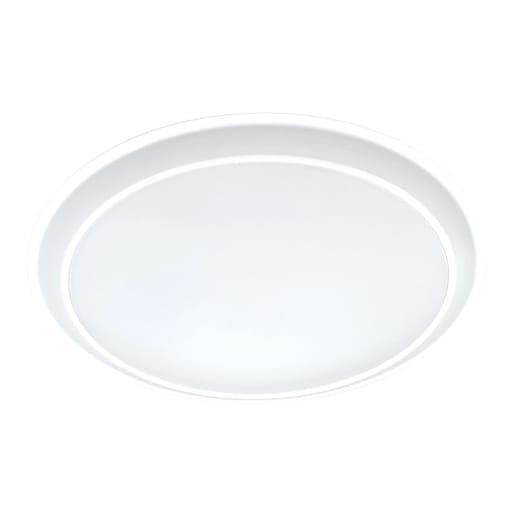 Cooper Lighting - Halo HLS9129401EWH 9" LED surface light, 1200 lumens (nominal), 90 CRI minimum, 4000K CCT, 120V 60Hz, LE and TE phase, matte white flange cut 10 percent dimming, Compliant in all states except Califor