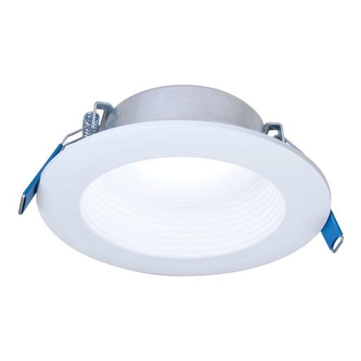 Cooper Lighting - Halo LTB4069FS351EWHDMR 4-inch baffle LED canless module, 600 lumens, 90 CRI min, 3000K, 4000K, 5000K selectable CCT, Matte White flange Finish, Direct Mount, Recyclable 4-color unit carton