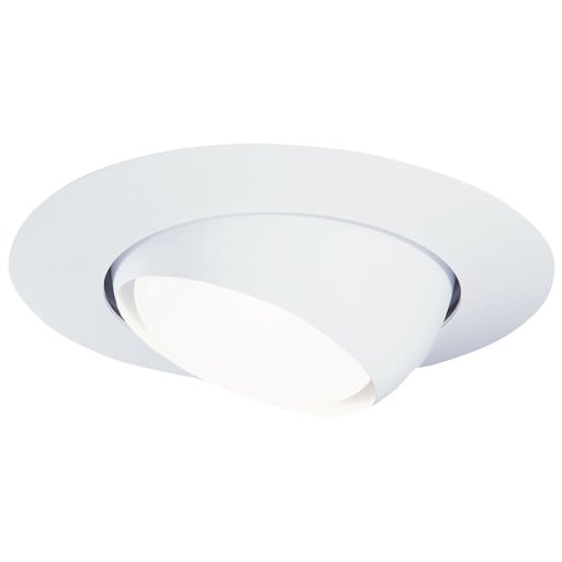 Cooper Lighting - Halo 78P 6" Trim PAR30L Eyeball White Trim with White Eyeball, 30 Degree tilt