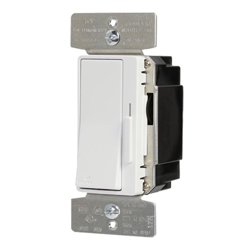 Cooper Lighting - Greengate WBSD-DEC-C1 Decorator Wallswitch Slide Dimmer, 120V, Multiload, White/Ivory/Almond