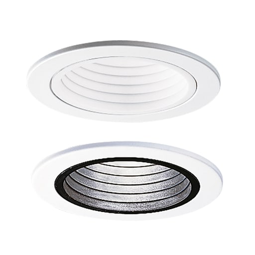 Cooper Lighting - Halo 4001WB 4" White Plastic Step Baffle - White Ring