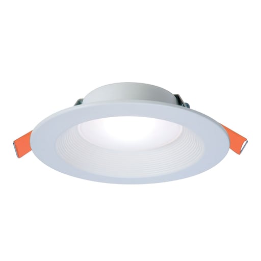 Cooper Lighting - Halo RL6069FSD2W1EWHDM 6-inch canless recessed LED downlight, 600 selectable lumens (nominal) ,90 CRI, selectable CCT with D2W option, 120V 60Hz, LE & TE phase cut 5% dimming, matte white flange, Dire