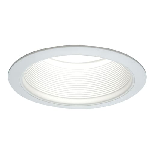 Cooper Lighting - Halo 6100WB 6" White Tapered Metal Baffle, 2-White Rings Narrow & Wide