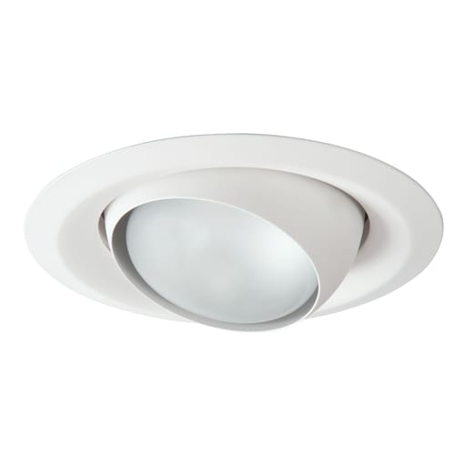 Cooper Lighting - Halo 6130WH 6" White Adjustable Eyeball & Self-Flange Ring 35-degree max. tilt