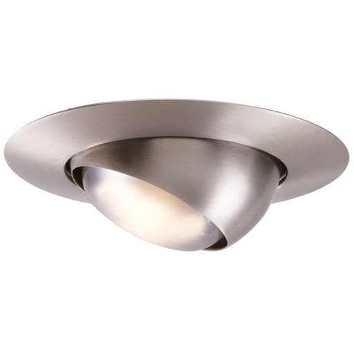 Cooper Lighting - Halo 78SN 6" Trim PAR30L Eyeball Satin Nickel Trim with Satin Nickel Eyeball, 30 Degree tilt
