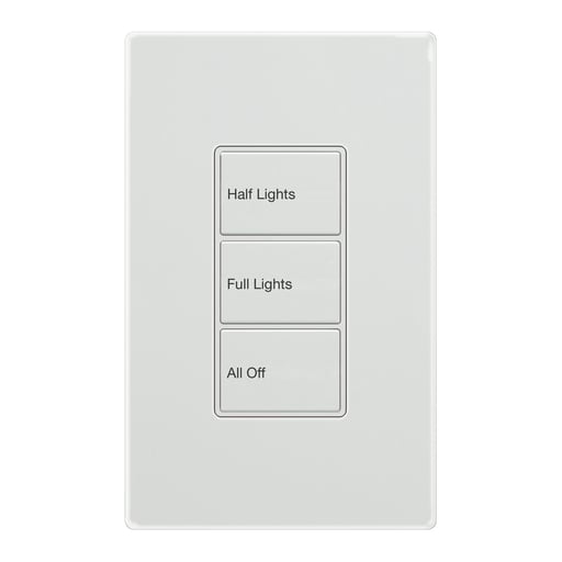 Cooper Lighting - Greengate RC-3TLB-Z1D-W Wallstation, 3 Large Buttons, White