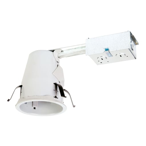 Cooper Lighting - Halo E4RTATSB 4" NON-IC Air-Tite, Remodel, 120V w/ Socket Bracket
