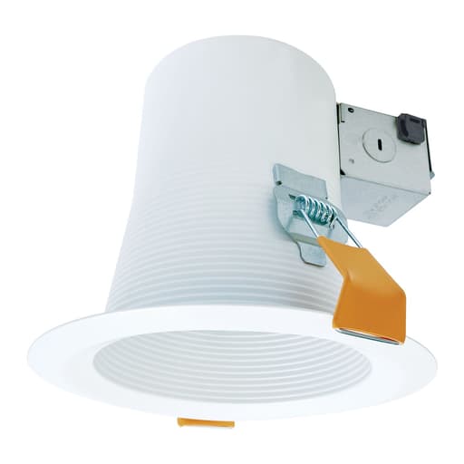Cooper Lighting - Halo CEZ6125E26WBICAT 6-inch Canless EZ-Trim, E26 base, White flange, White baffle trim, IC rated, Air-tite