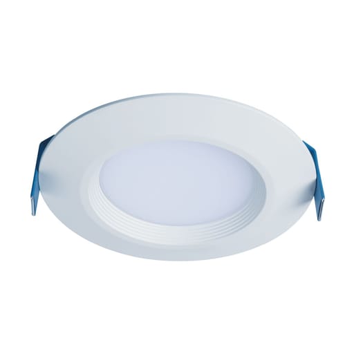 Cooper Lighting - Halo HLBC4069FSD2W1EMW 4" LED downlight, 600 Lumens, 90 CRI, selectable CCT with D2W option, 120V 60Hz, LE & TE phase cut 5 percent dimming, matte white flange.