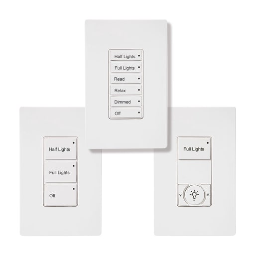 Cooper Lighting - WaveLinx W4S-RL-W Wireless 4-Button Small Wallstation, Raise Lower-White