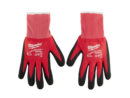 Milwaukee Tool - Milwaukee 48-22-8902 Cut Resistant Nitrile Dipped Gloves, ANSI Cut Level 1 - Large (1pr)