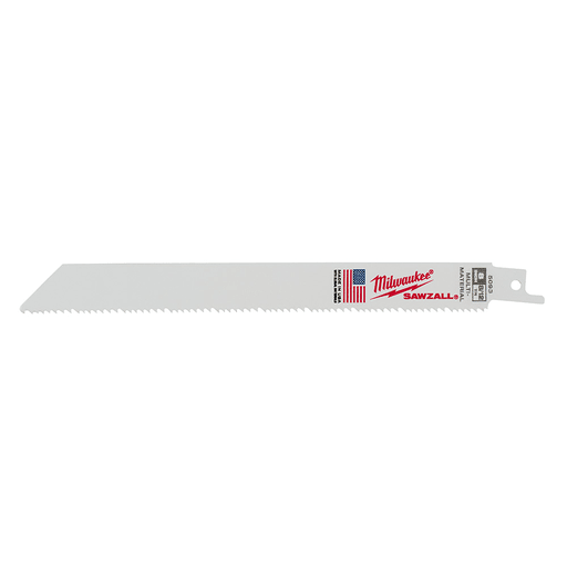 Milwaukee Tool - Milwaukee 48-00-5093 8" x 3/4" x .050" x 8/12TPI SAWZALL® Blade, General Purpose (5/Pack)