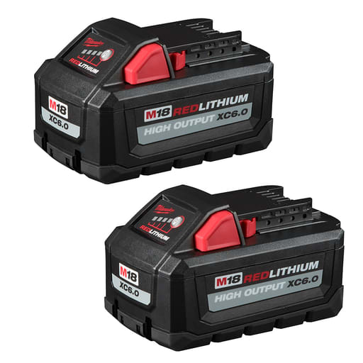 Milwaukee Tool - Milwaukee 48-11-1862 M18™ REDLITHIUM™ HIGH OUTPUT™ XC 6.0Ah Battery Pack (2 Piece)