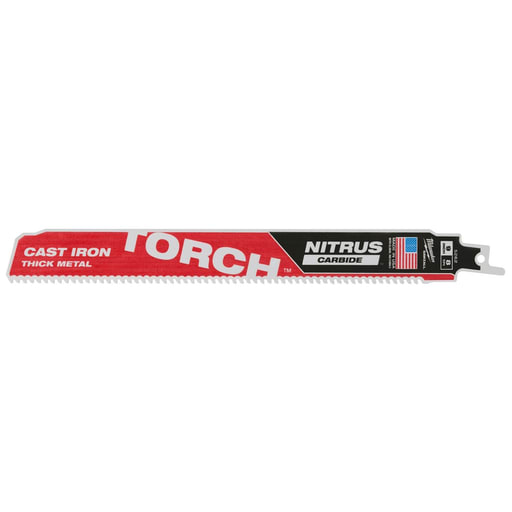 Milwaukee Tool - Milwaukee 48-00-5262 9" x 8-TPI TORCH™ SAWZALL® NITRUS Carbide Blade, Cast Iron (1/Pack)