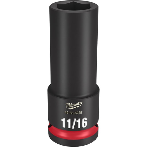 Milwaukee Tool - Milwaukee 49-66-6225 SHOCKWAVE™ Impact Duty™ 11/16" Deep 6-Point Socket, 1/2" Drive