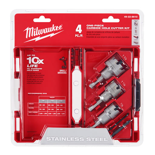 Milwaukee Tool - Milwaukee 49-22-8610 4 PC Carbide Hole C