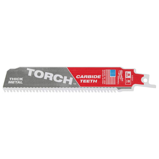 Milwaukee Tool - Milwaukee 48-00-5301 6" x 8-TPI TORCH™ SAWZALL® Carbide Blade, Metal Cutting (3/Pack)