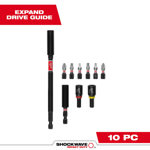Milwaukee Tool - Milwaukee 48-32-4513 SHOCKWAVE™ 10-Piece Impact Driver Guide Bit Set