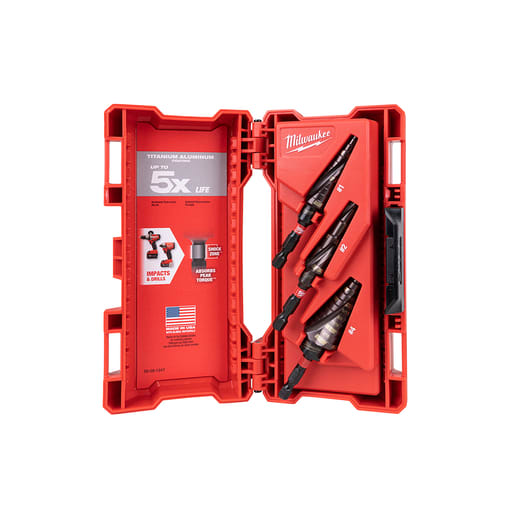 Milwaukee Tool - Milwaukee 48-89-9257 SHOCKWAVE™ Impact Duty Step Bit Electrician Set (#1, #4, #9)