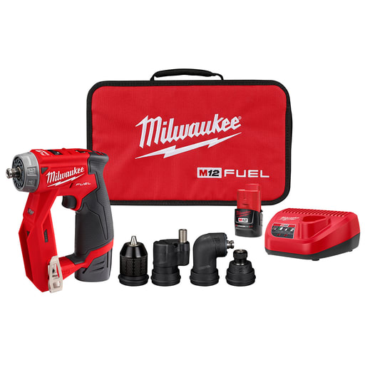 Milwaukee Tool - Milwaukee 2505-22 M12 FUEL™ 12V Lithium-Ion Brushless Cordless Installation Drill/Driver Kit