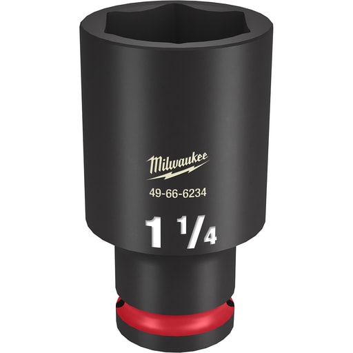 Milwaukee Tool - Milwaukee 49-66-6234 SHOCKWAVE™ Impact Duty™ 1-1/4" Deep 6-Point Socket, 1/2" Drive