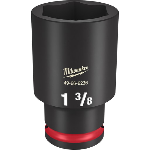 Milwaukee Tool - Milwaukee 49-66-6236 SHOCKWAVE™ Impact Duty™ 1-3/8" Deep 6-Point Socket, 1/2" Drive