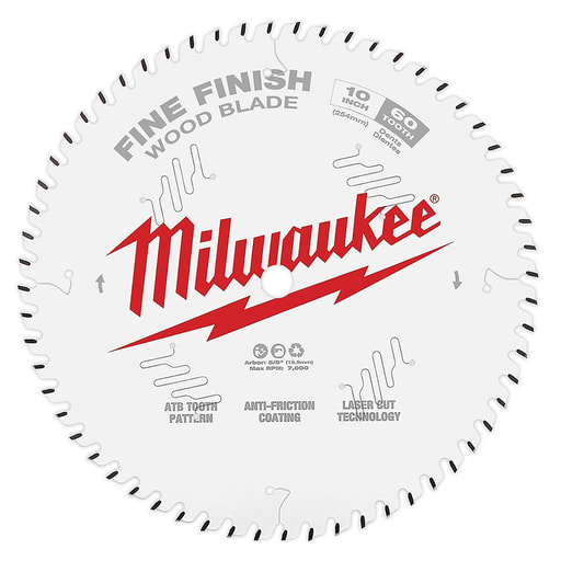 Milwaukee Tool - Milwaukee 48-40-1028 10" 60T Fine Finish Circular Saw Blade