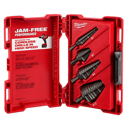 Milwaukee Tool - Milwaukee 48-89-9223 4pc Step Bit Set (#1, #4, #7, #12)