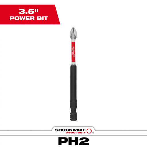 Milwaukee Tool - Milwaukee 48-32-4562 SHOCKWAVE™ 3-1/2" Power Insert Bit, Phillips #2