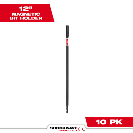 Milwaukee Tool - Milwaukee 48-32-4522 SHOCKWAVE™ 12" Magnetic Bit Tip Holder (10 Pack)